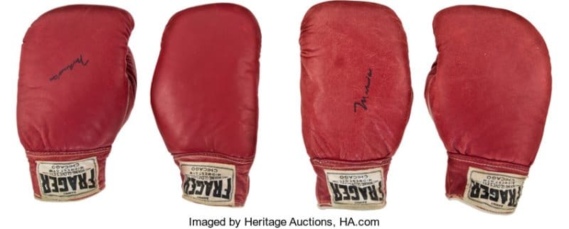 signed Ali gloves