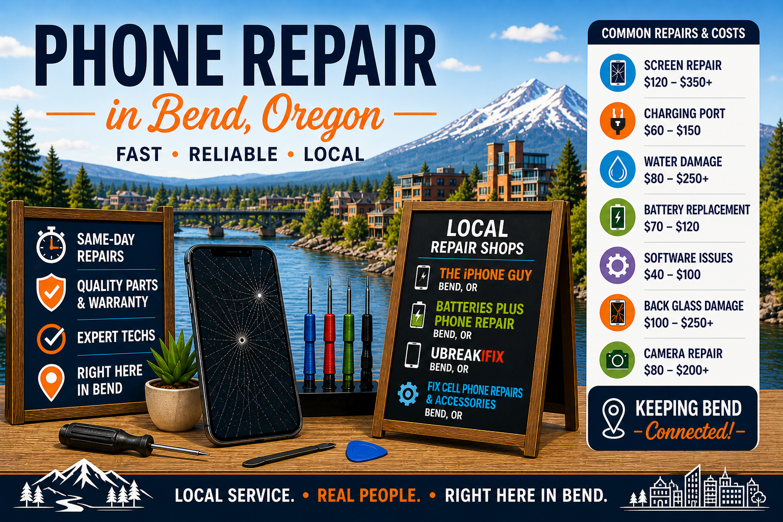 Phone Repair in Bend, Oregon: Costs, Local Shops & Smart Alternatives (2026)