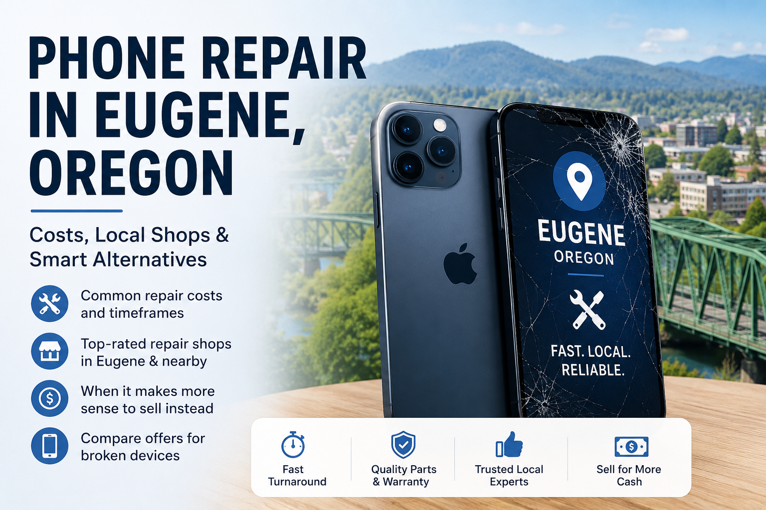 Phone Repair in Eugene, Oregon: Costs, Local Shops & Smart Alternatives (2026)