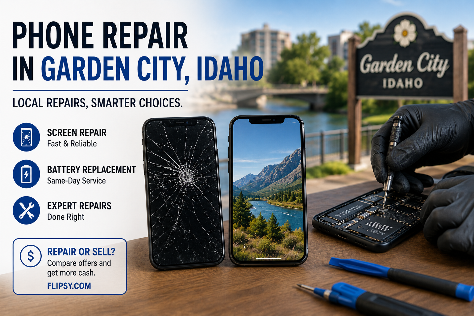 Phone Repair in Garden City, Idaho: Local Repair Shops, Costs & Smart Alternatives (2026)