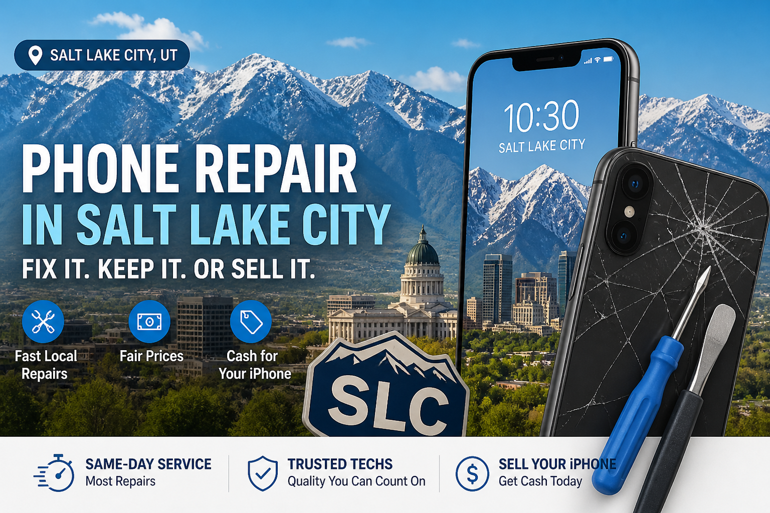 Phone Repair in Salt Lake City, Utah: Costs, Local Shops & Smart Alternatives (2026)