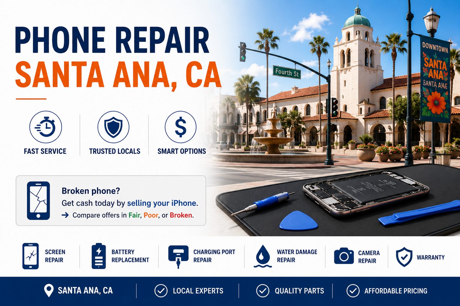 Phone Repair in Santa Ana, California: Costs, Local Shops & Smart Alternatives (2026)